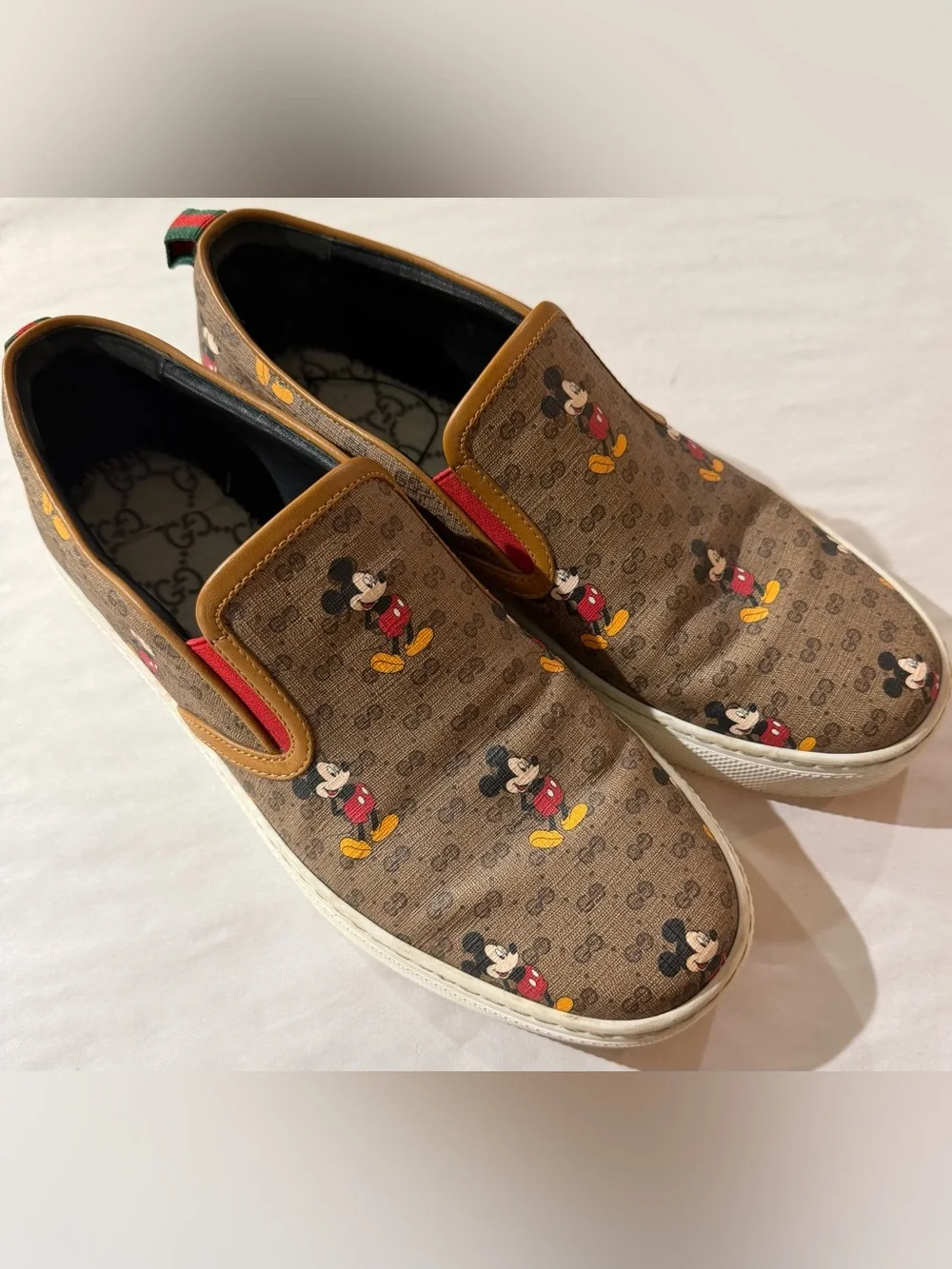 GUCCI X DISNEY Mini GG Men’s Slip On Sneaker Size 8.5